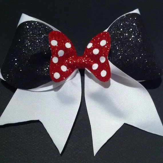 3in. Minnie Mouse Cheer Bow by BowsByTeri on Etsy