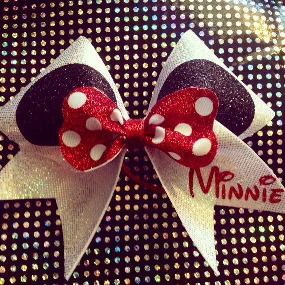 3" Cheerleading Cheer Bow Minnie Mouse Disney Inspired