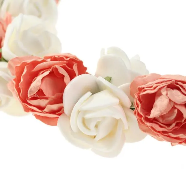 3x Guirnaldas de Rosas en seda almidonada decoracion de bodas fiestas