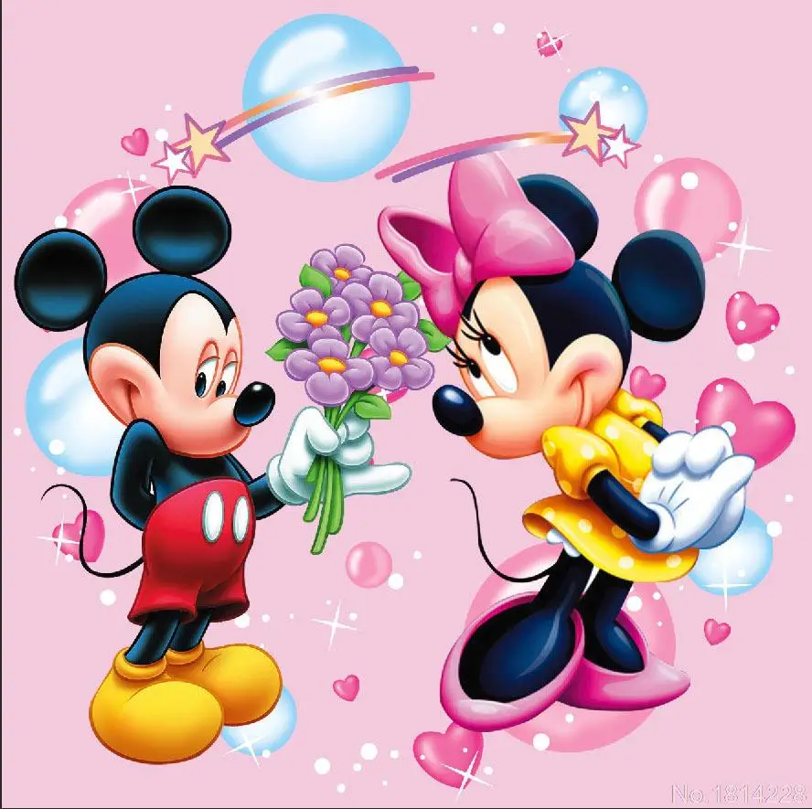 3x5FT Mickey Mouse Minnie amor flores estrellas Balls bebé niños ...