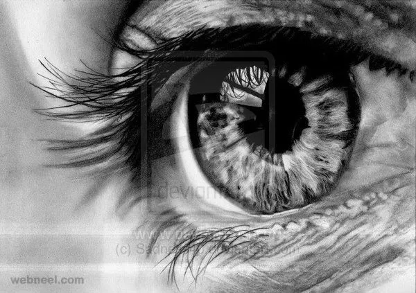 40 hermosos y realistas dibujos a lápiz de los ojos humanos ...