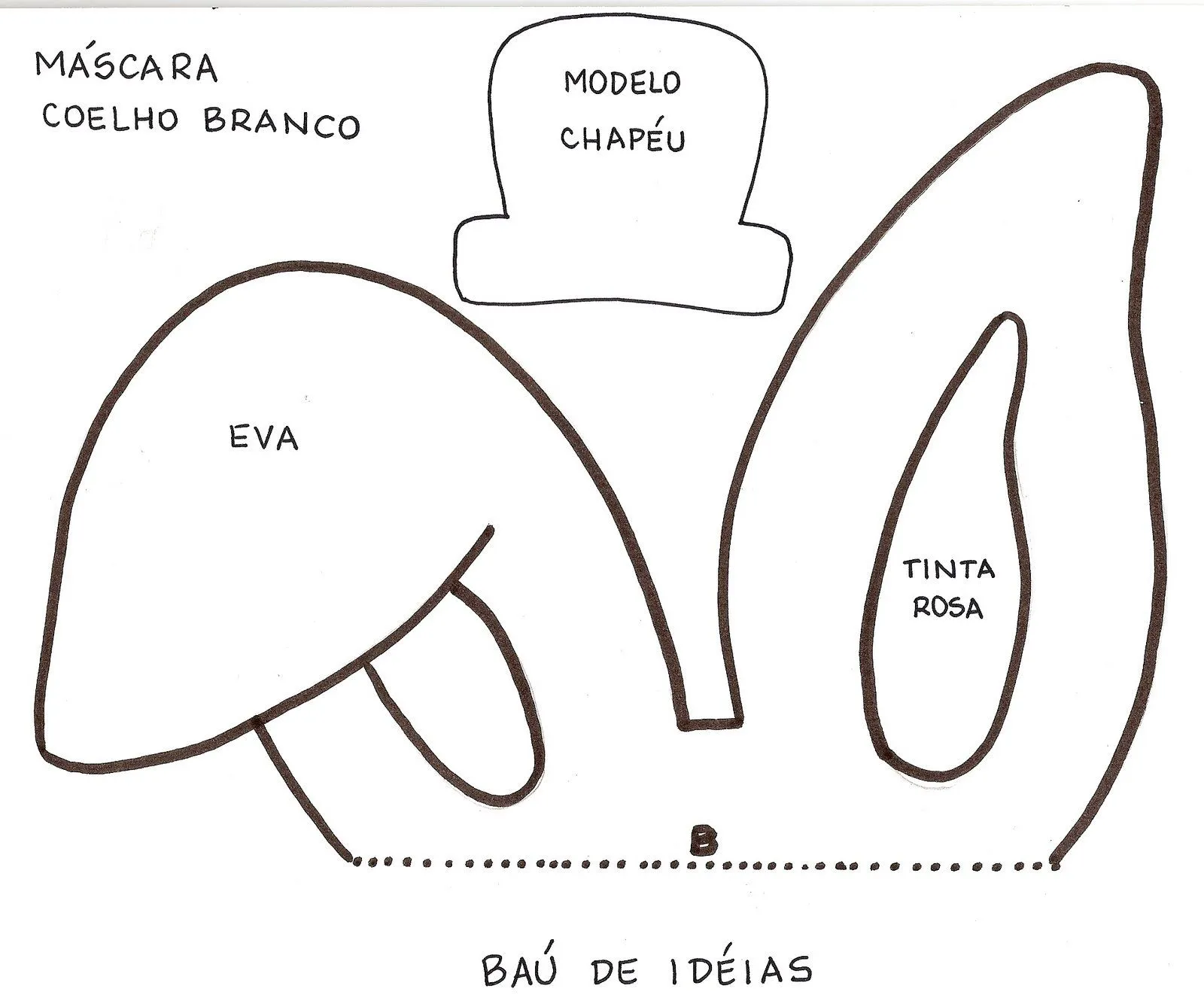 40 moldes de orelhas de coelho e máscaras de coelho páscoa espaço ...