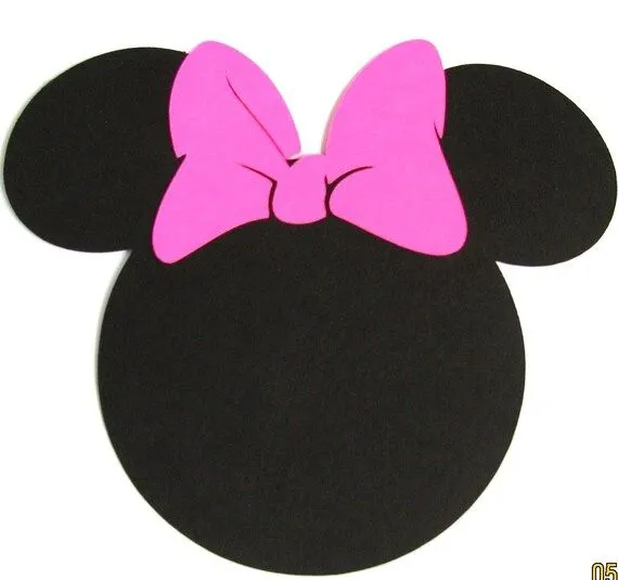 40 pack 6 Minnie Mouse ears with a HOT PINK by cuttingupintexas