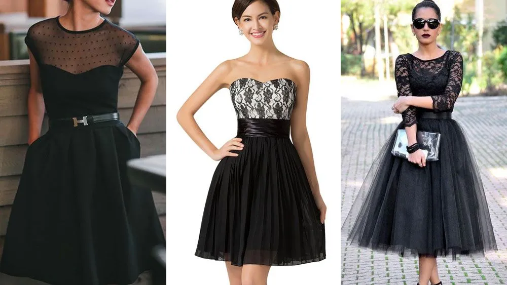 Más de 40 vestidos de fiesta color negro | Vestidos Glam