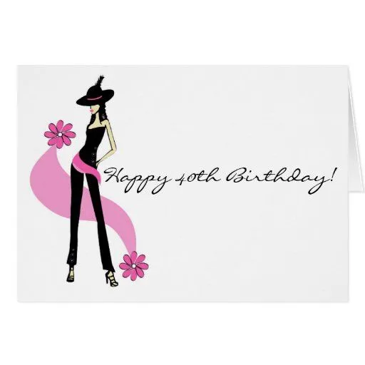 40.o Tarjeta de cumpleaños para las mujeres | Zazzle