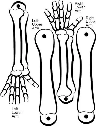 ESQUELETO RECORTABLE PARA MONTAR HALLOWEEN