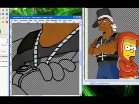 50 Cent & Bart Simpson GIMP Speedpainting Improvisation - YouTube