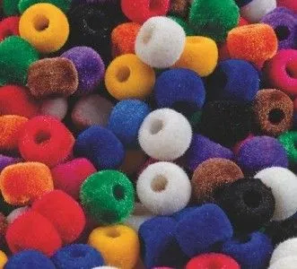 50 Fuzzy Pony Beads 6 x 9 mm Colorful Fun Wonderful | eBay