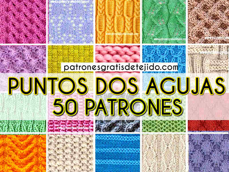 50 patrones de puntos dos agujas