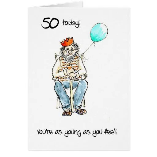 50.a tarjeta de cumpleaños alegre para un hombre de Zazzle.