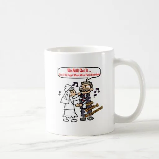 50.o Regalos del aniversario de boda Tazas De Café | Zazzle