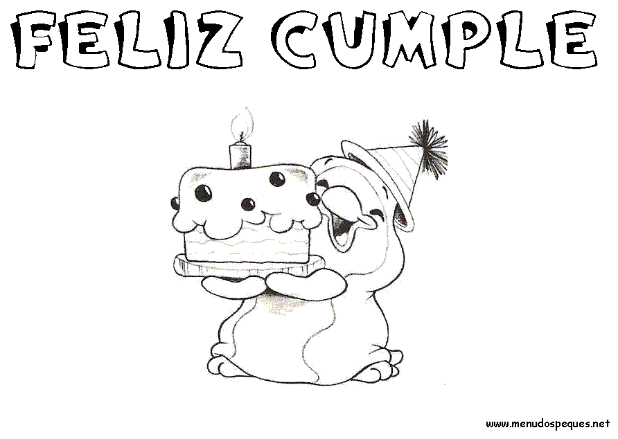 54 Tarjetas de Felíz Cumpleaños para pintar y regalar | Colorear ...