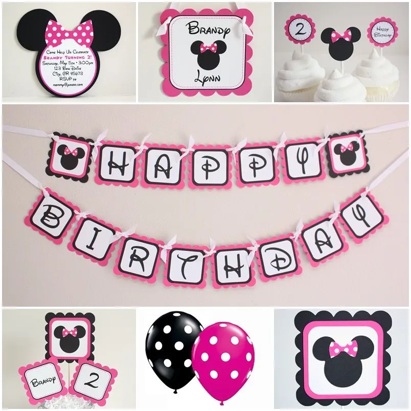 5M Creations: Minnie Mouse Party Line: Hot Pink & Black