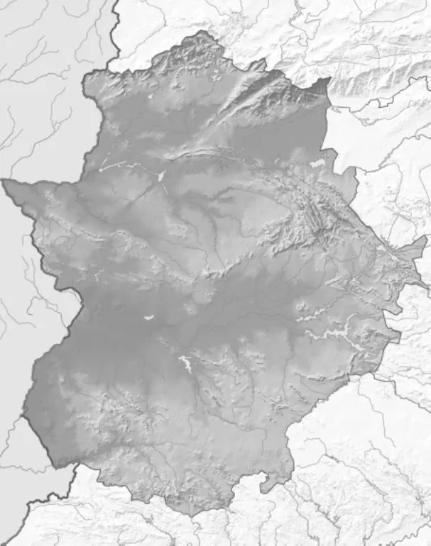 Mapa físico mudo de Extremadura (Anaya) - Didactalia: material ...