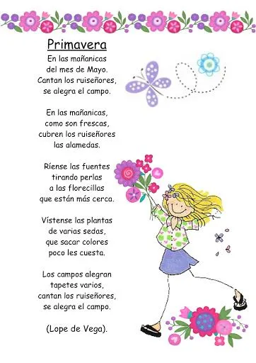 POEMAS INFANTILES CON DIBUJOS PARA NIÑOS