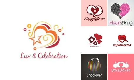 70 Logotipos de corazones por Día de San Valentín