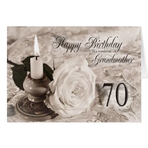 70.o Tarjeta de cumpleaños para la abuela de Zazzle.