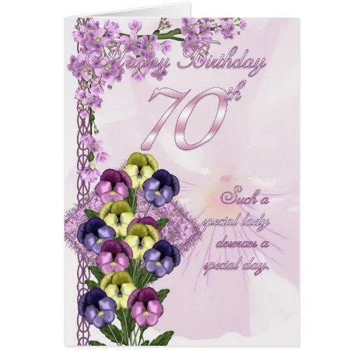 70.o Tarjeta de cumpleaños para una señora especia | Zazzle