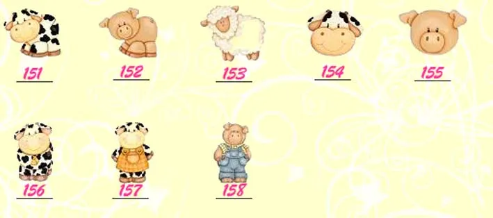 Moldes de animales dela granja en goma eva - Imagui