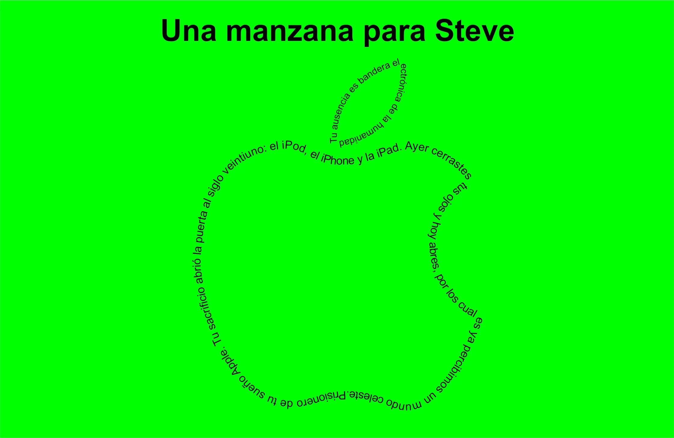 8194 Apple, Steve Jobs, caligramas, Rodolfo Rojas Villanueva ...