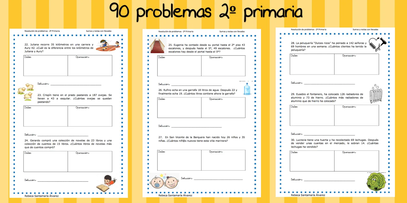 90 problemas para 2º de primaria