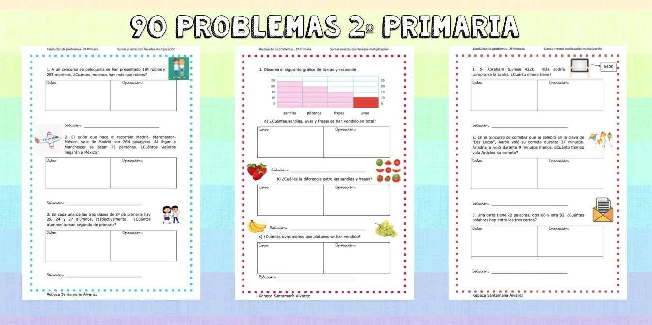 90 problemas para 2º de primaria SEGUNDA ENTREGA