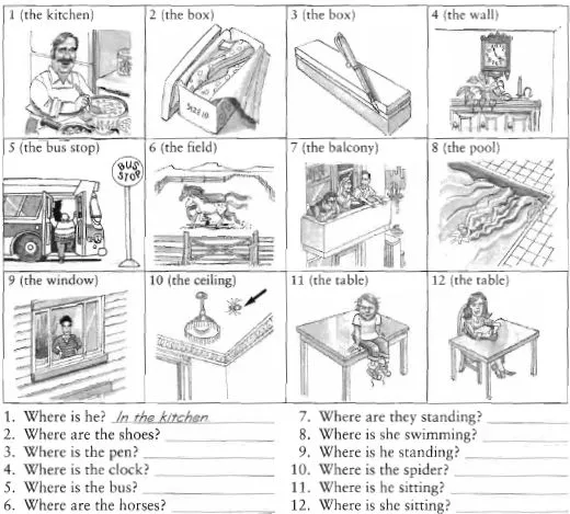 Prepositions of place on in at, Preposiciones de lugar en ingles ...