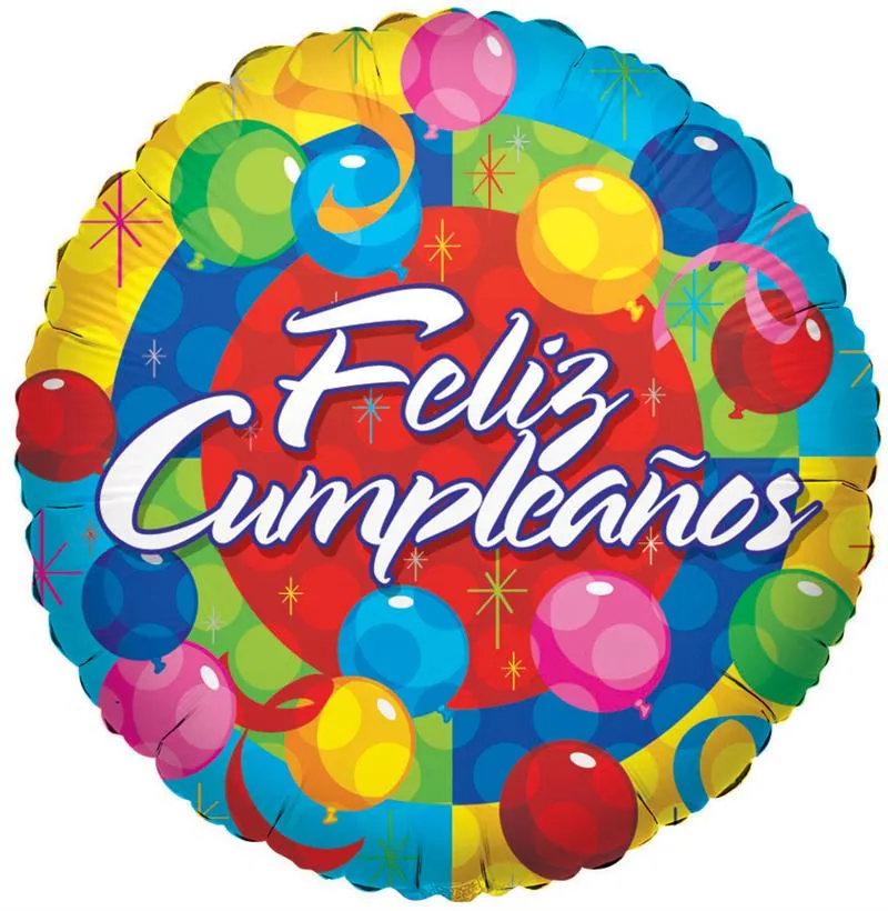 9" Feliz Cumpleanos con Globos