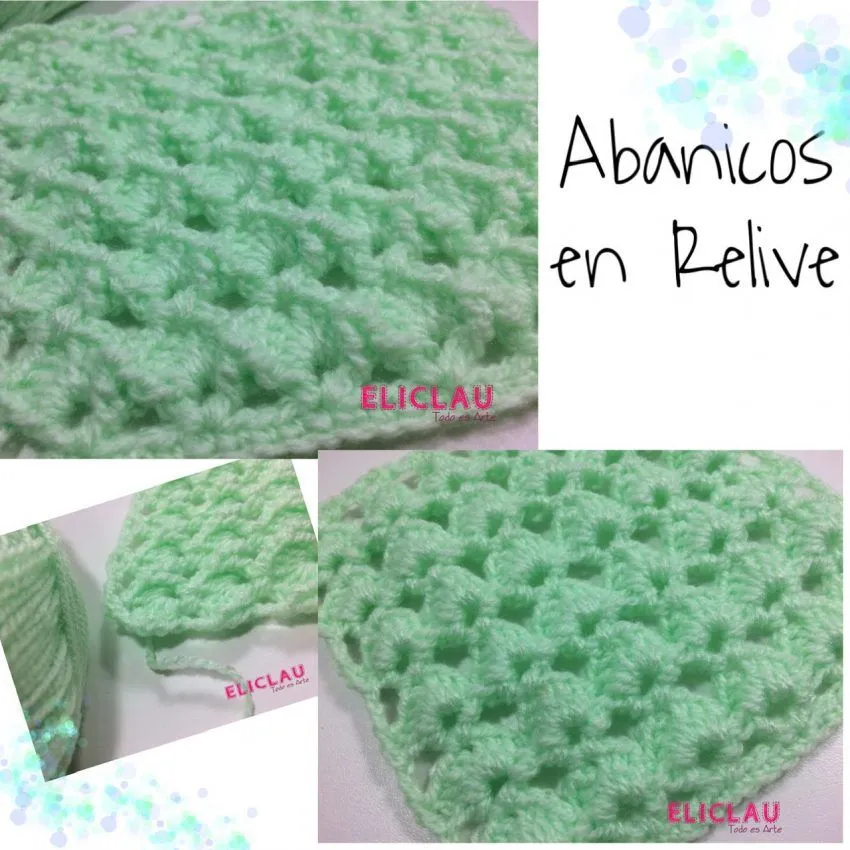 Abanicos en Relieve+VIDEO+PATRONES | CROCHET | EliClau | EliClau