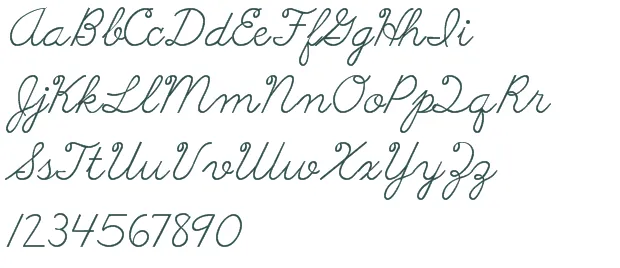 Abc Cursive font download free (truetype)