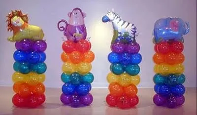 ... Decoraciones y más...: columnas animalitos de la selva o arca de noe