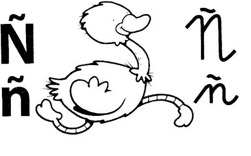 FICHAS DEL ABECEDARIO CON DIBUJOS INFANTILES PARA PINTAR