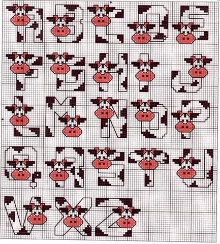 Abecedario para bordar en punto de cruz imagui - Imagui