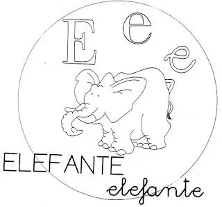 ABECEDARIO PARA COLOREAR-LETRA E : ACTIVIDADES PARA NIÑOS