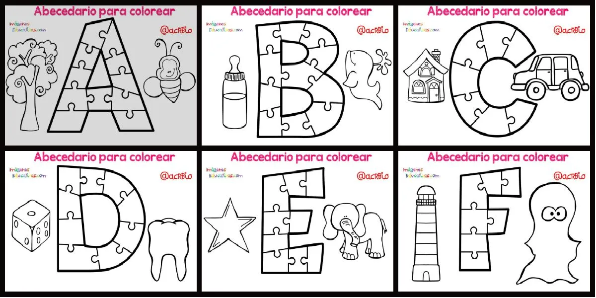 Abecedario para colorear listo para descargar e imprimir ...