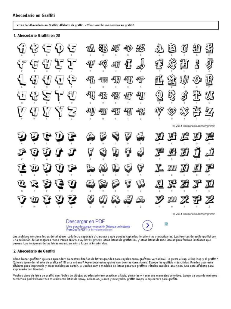 Abecedario en Graffiti | PDF