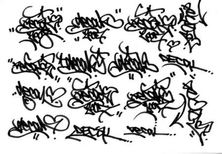 Abecedario en graffiti tag - Imagui