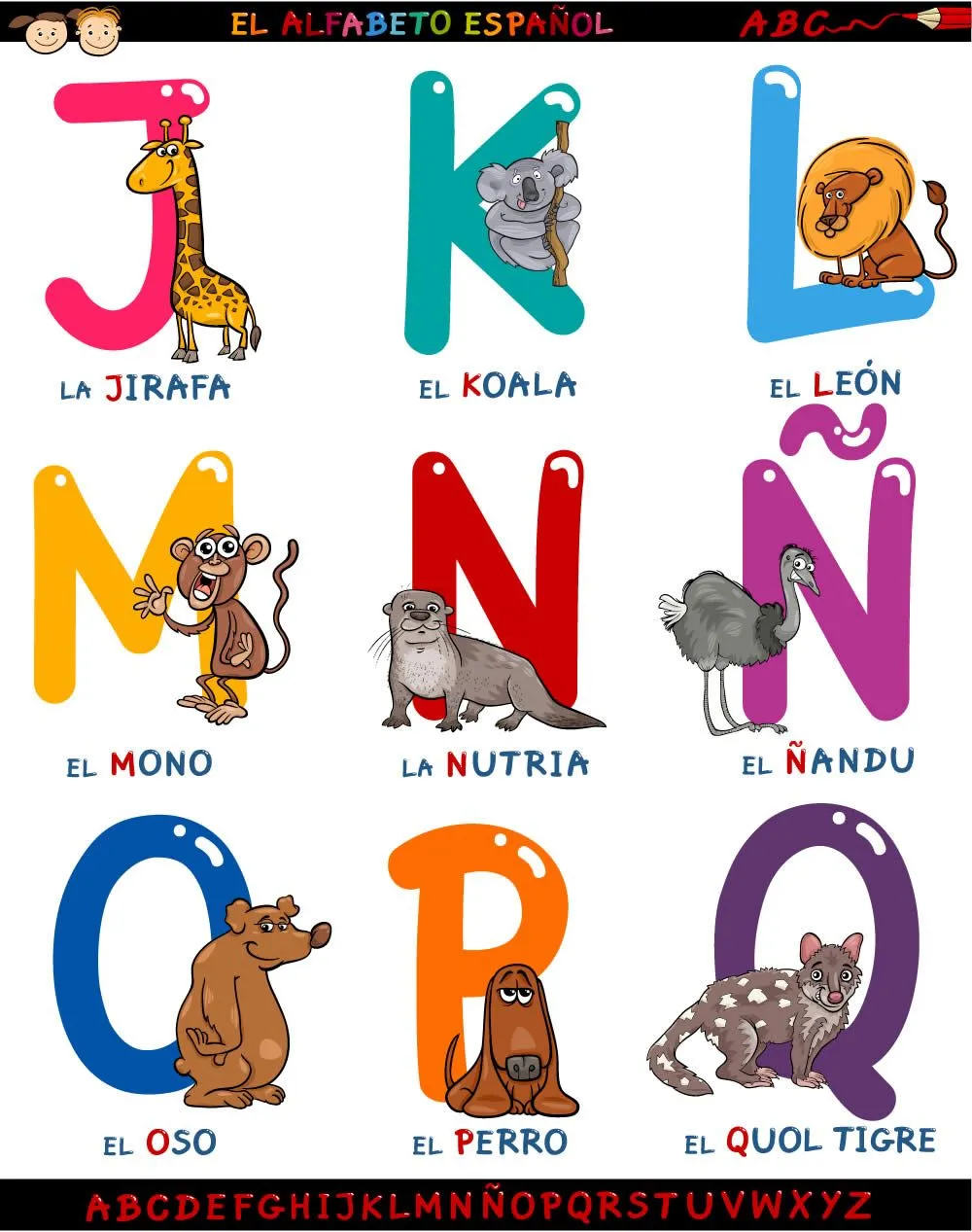 ABECEDARIO INFANTIL ® Las letras del alfabeto para niños