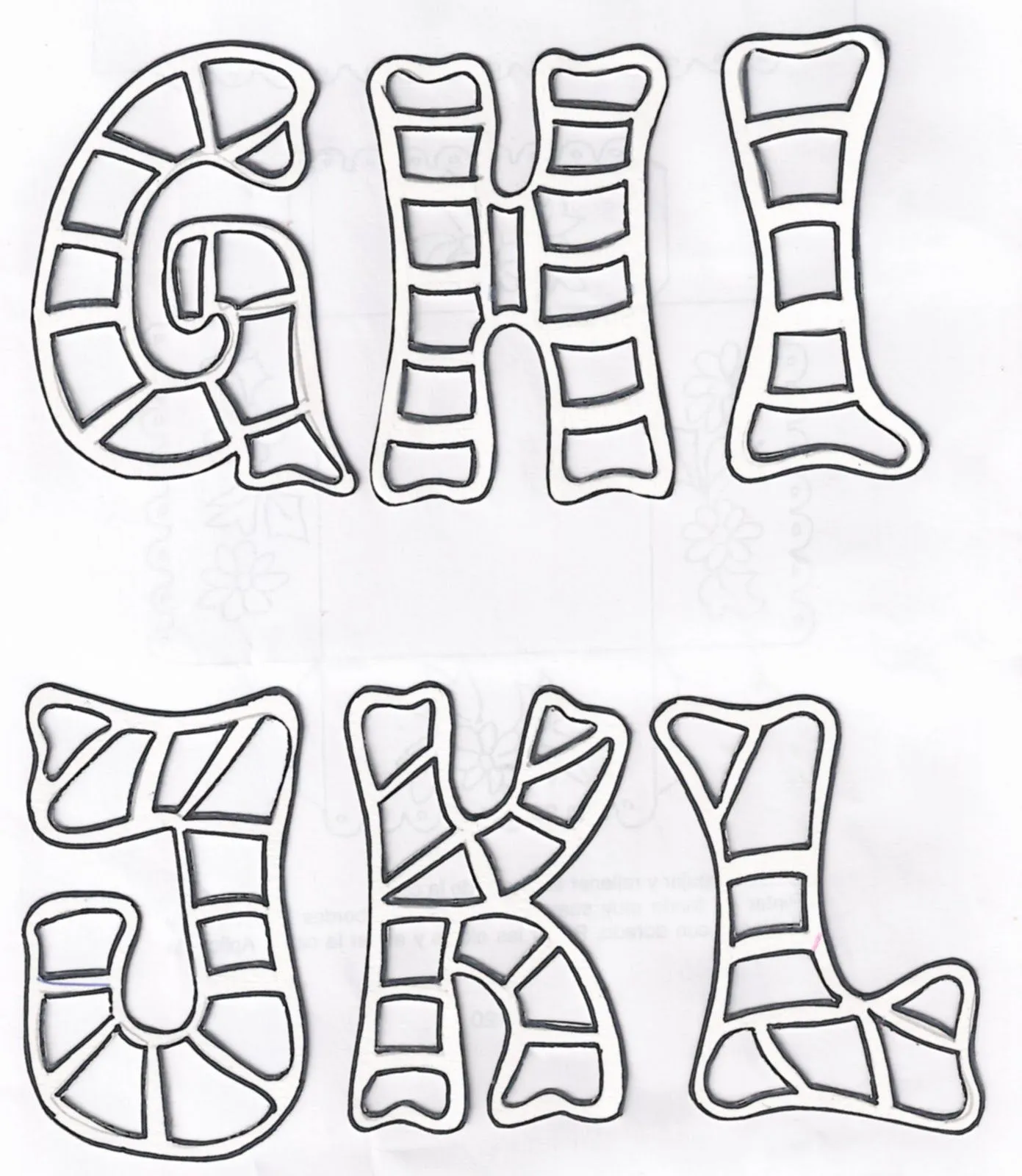 Moldes de letras decorativas - Imagui