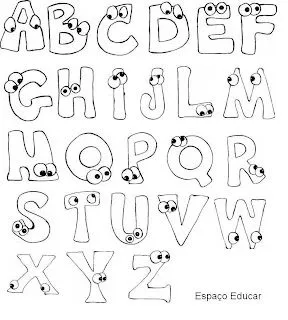 Abecedario con letras chulas - Dibujos para colorear - aColorear