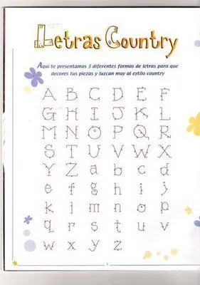 abecedario de letras country