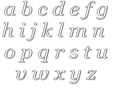 Moldes de letras minusculas para recortar - Imagui