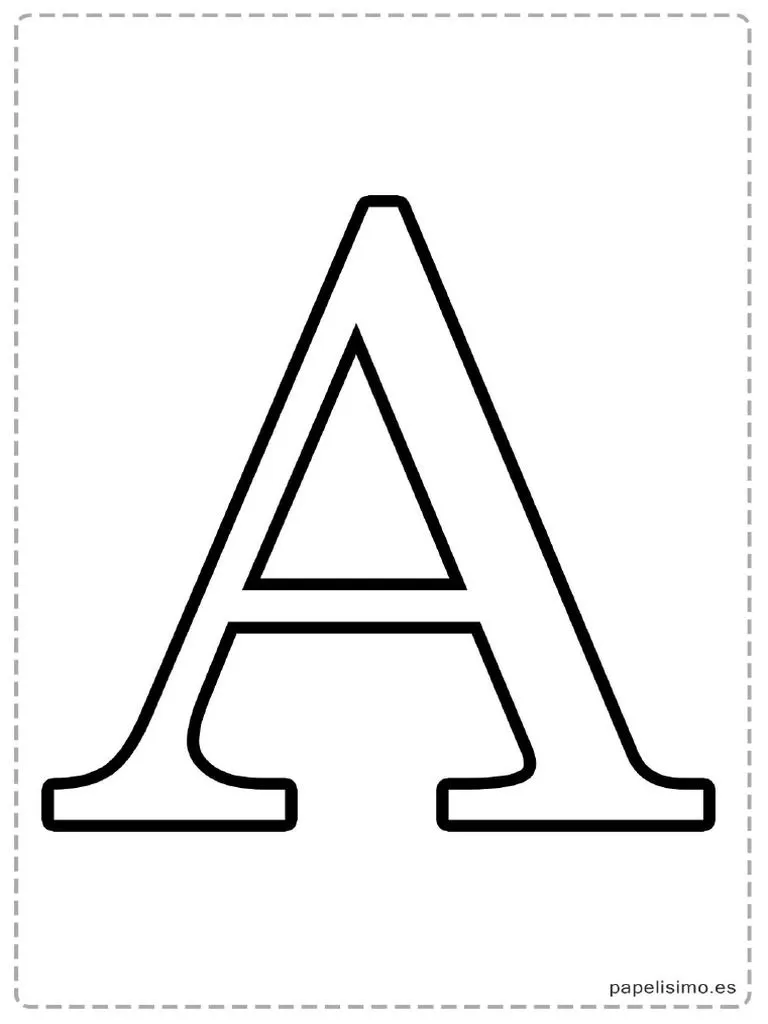 Abecedario Letras Grandes para Imprimir A Ñ | PDF