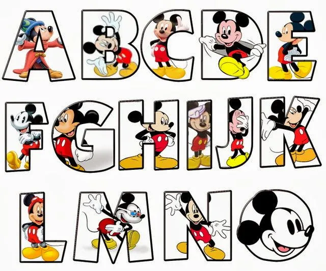 Alfabeto de Mickey. | Oh my Alfabetos!