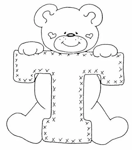 ABECEDARIO DE OSITOS PARA COLOREAR