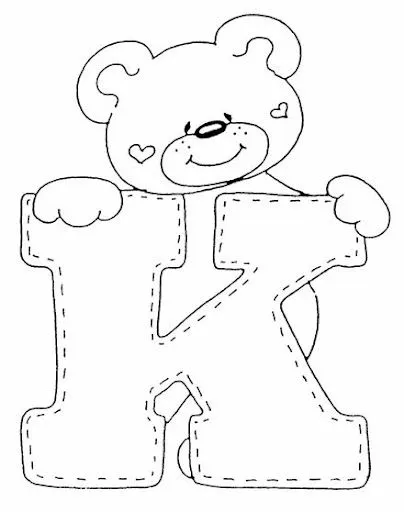 ABECEDARIO DE OSITOS PARA COLOREAR