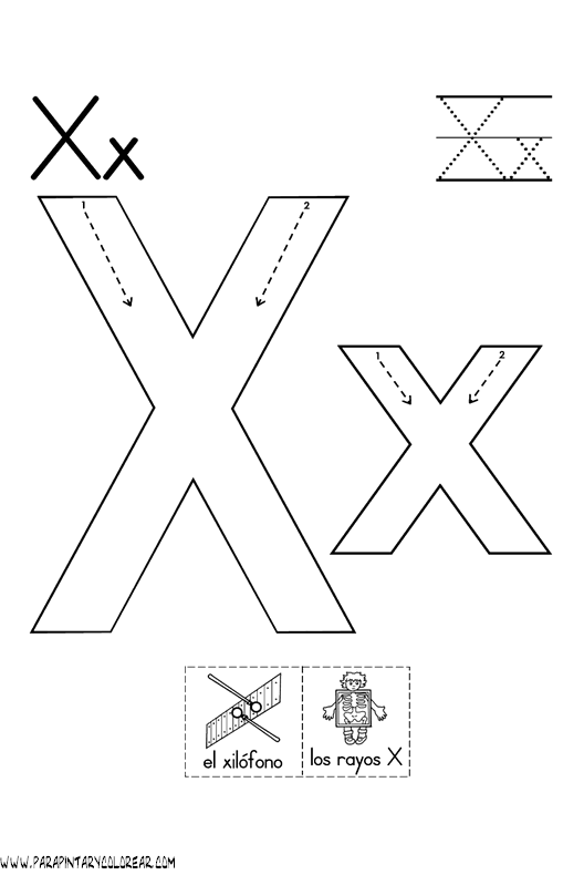 abecedario-para-colorear-letra-x