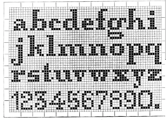 abecedario punto de cruz letras pequeñas - Buscar con Google ...