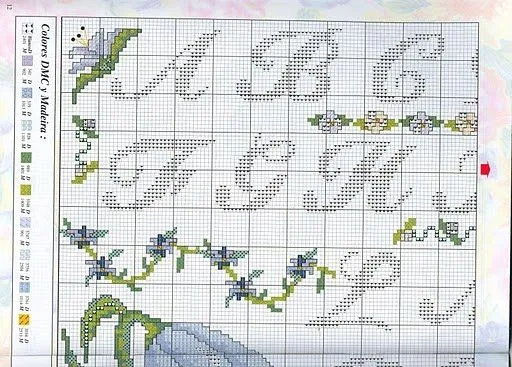 Gráficos de abecedarios en punto de cruz - Imagui