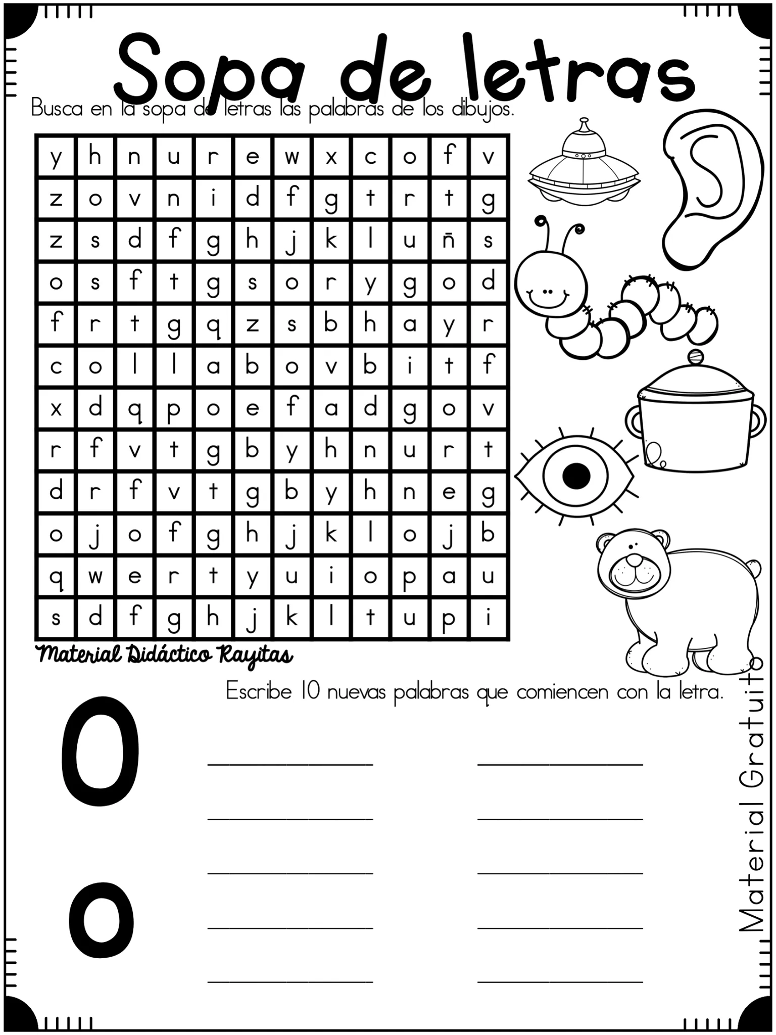 ABECEDARIO SOPA DE LETRAS (17) – Imagenes Educativas